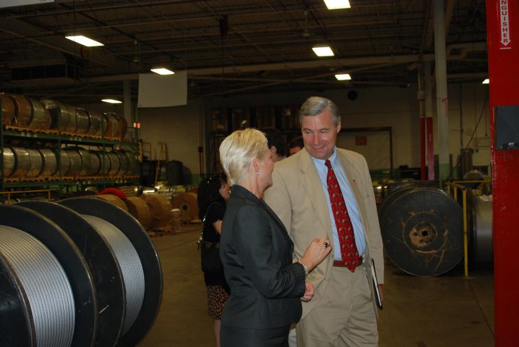 Sheldon Visits Cumberland Manufacturing Business, August 16, 2012